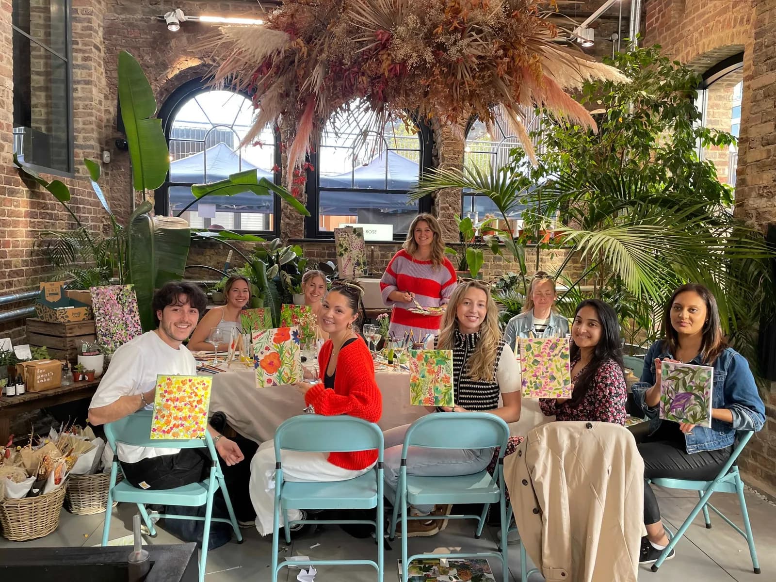 A Floral Abstract Painting Workshop Led by Jessica Slack, Wolf & Badger 