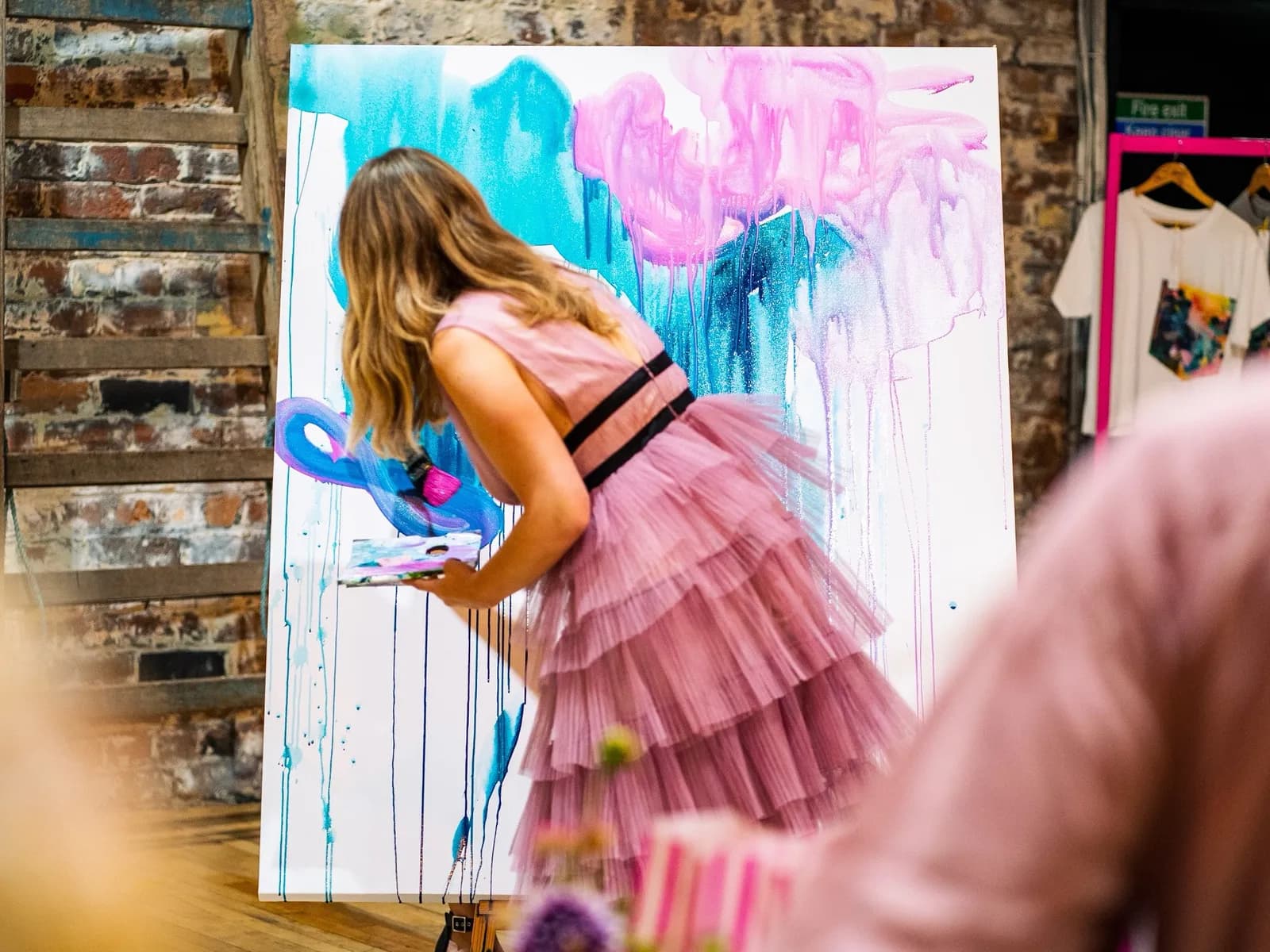 Abstract Artist Jessica Slack, Live Painting At A Previous Event 